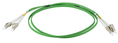 INFRALAN© Duplex Jumper LC-LC 50/125µm -- OM5, LSZH, limetten grün, 2.0mm, 5m