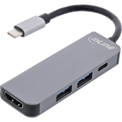 InLine® Multihub USB 3.2 Gen.1, 2x USB-A, HDMI 4K/30Hz, USB-C PD 87W (Produktbild 1)